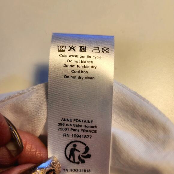 Anne Fontaine Scoop Neck Short Sleeve T-Shirt Womens M - Picture 7 of 11